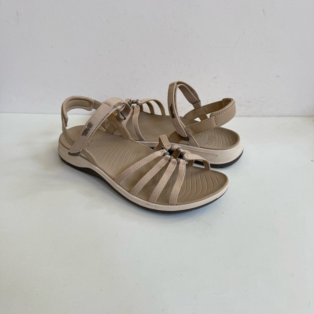 TEVA WOMEN TIRRA TRAVELER WHITE PEPPER HIKING TRAIL SPORTS STRAPPY SANDALS US 8